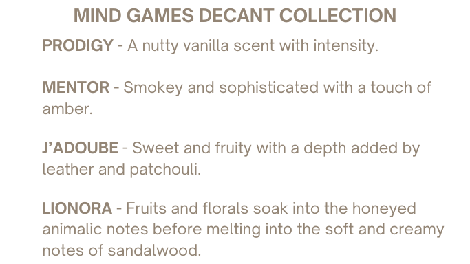 MIND GAMES SAMPLE COLLECTION